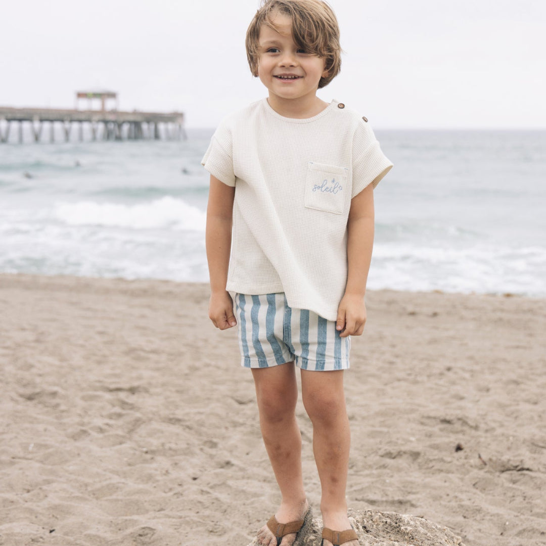 Light Blue Denim Bermuda Shorts