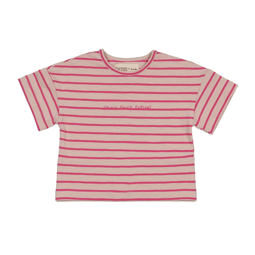 Hot Pink Striped Baby T-Shirt