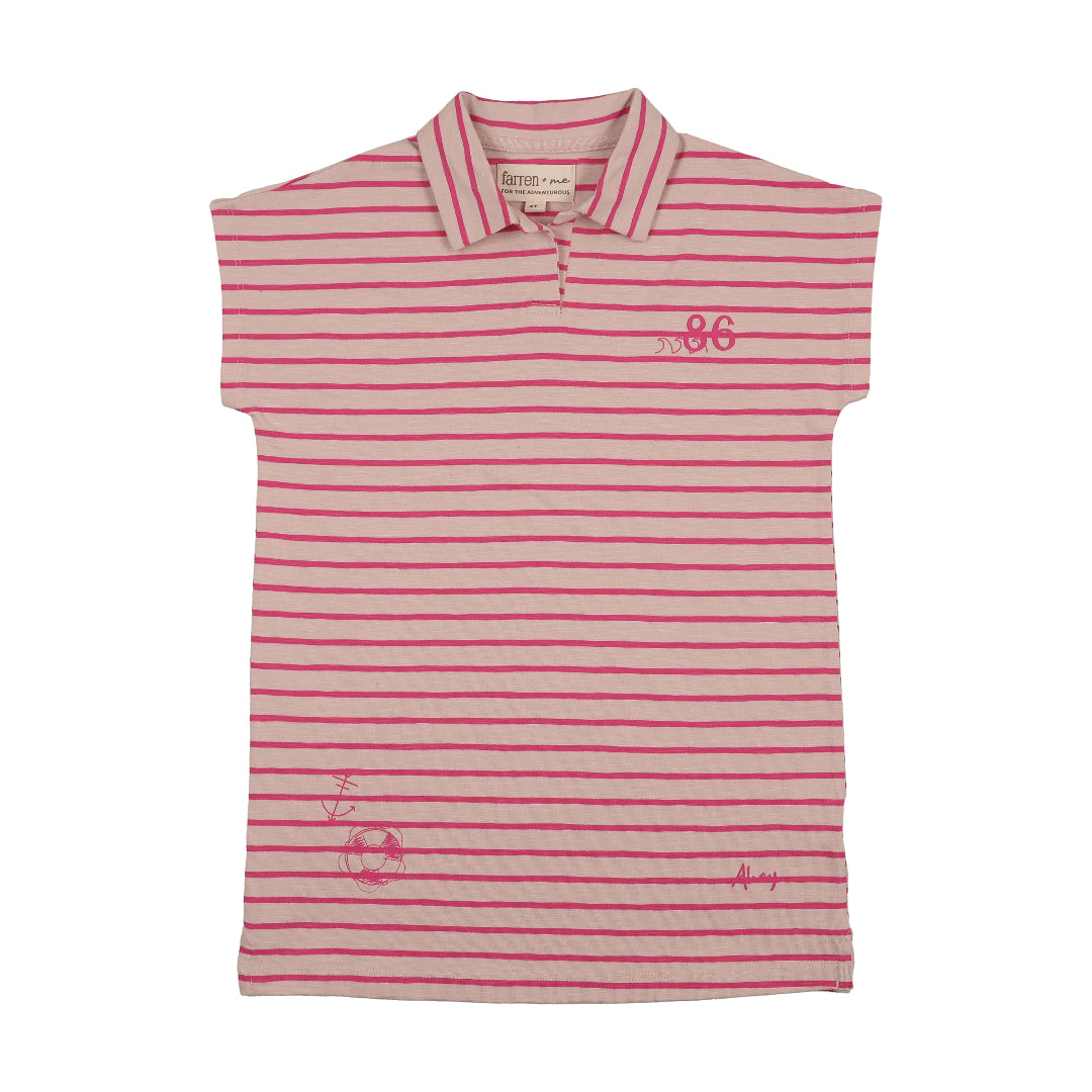 Hot Pink Striped Drop Shoulder Jumper