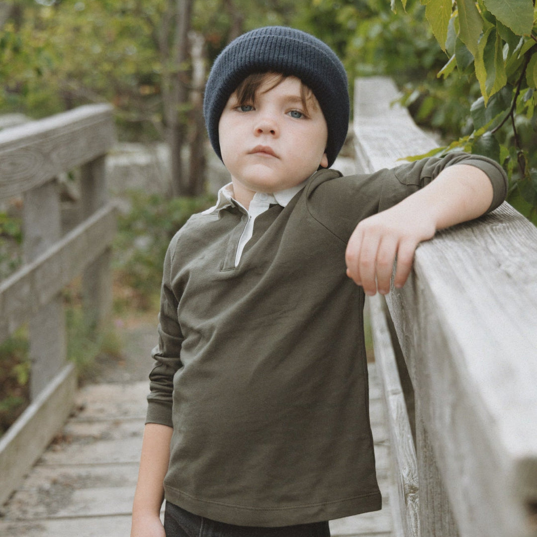 Green Boys Rugby Polo Shirt