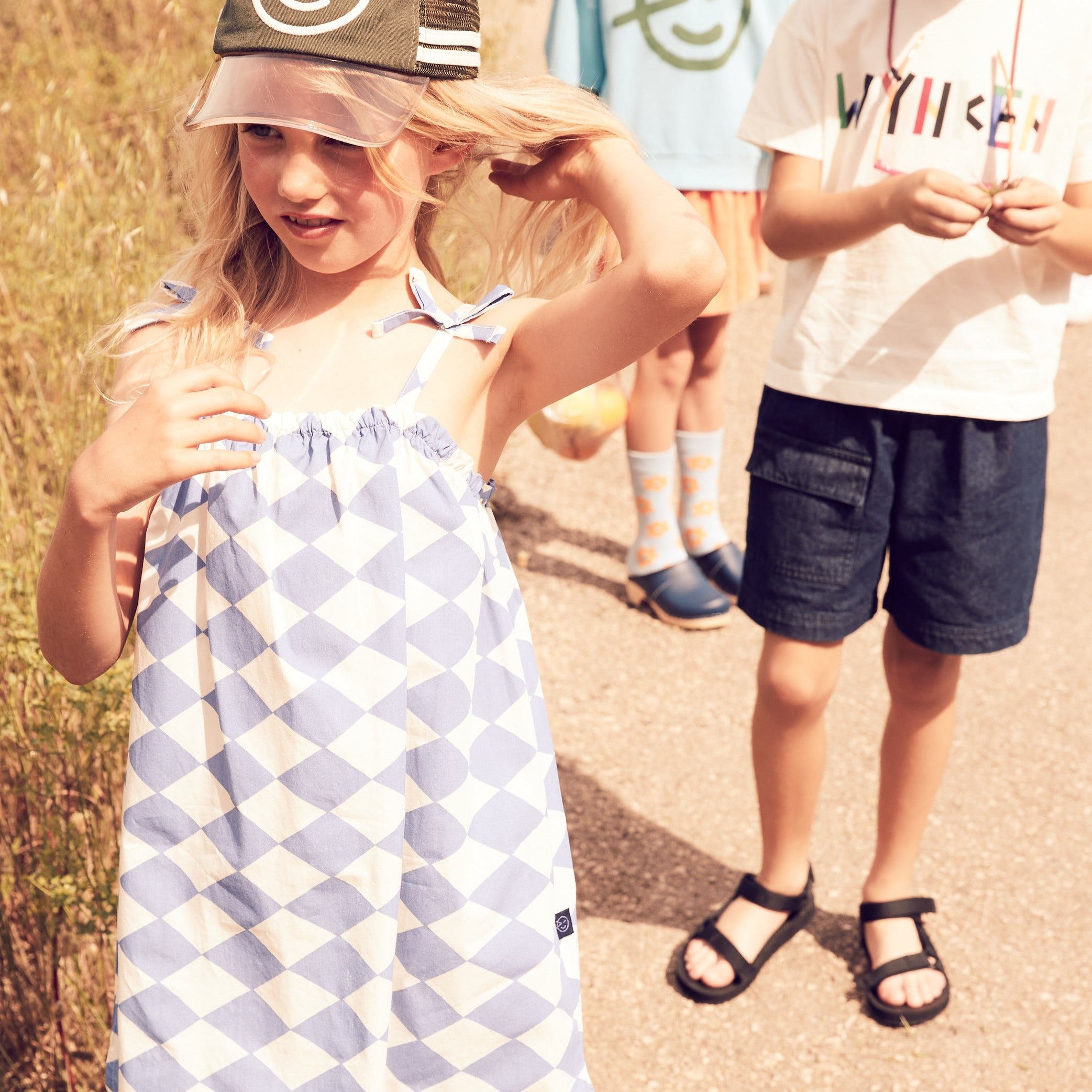 Deep Sea Blue Diamond Sundress