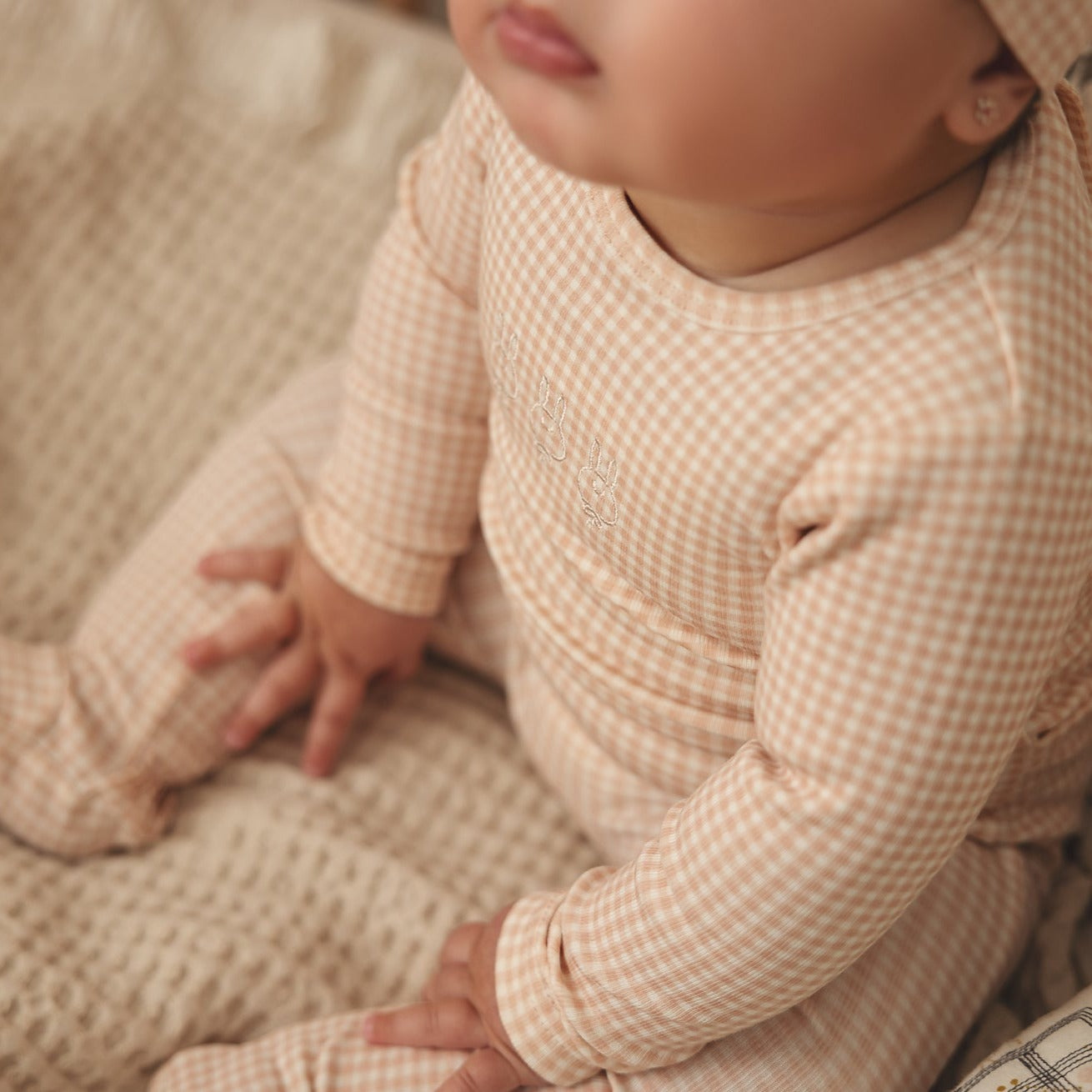 Petal Gingham Swaddle