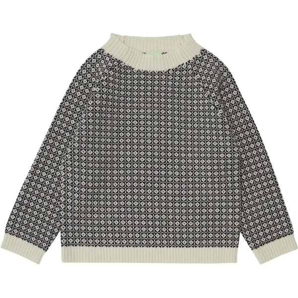 Ecru/Dark Navy Nordic Sweater
