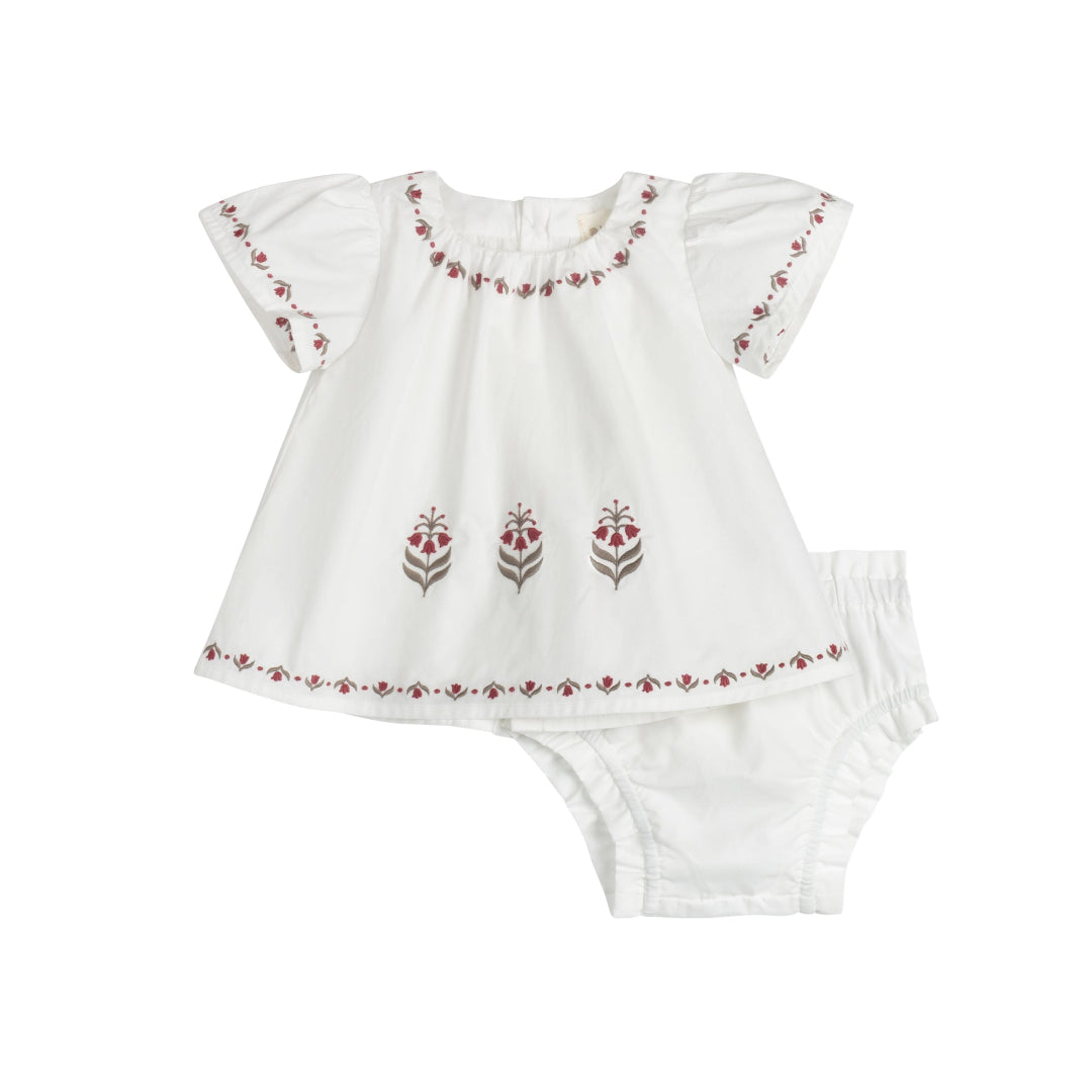 Ivory Embroidered Trim Collection 2Pc Set