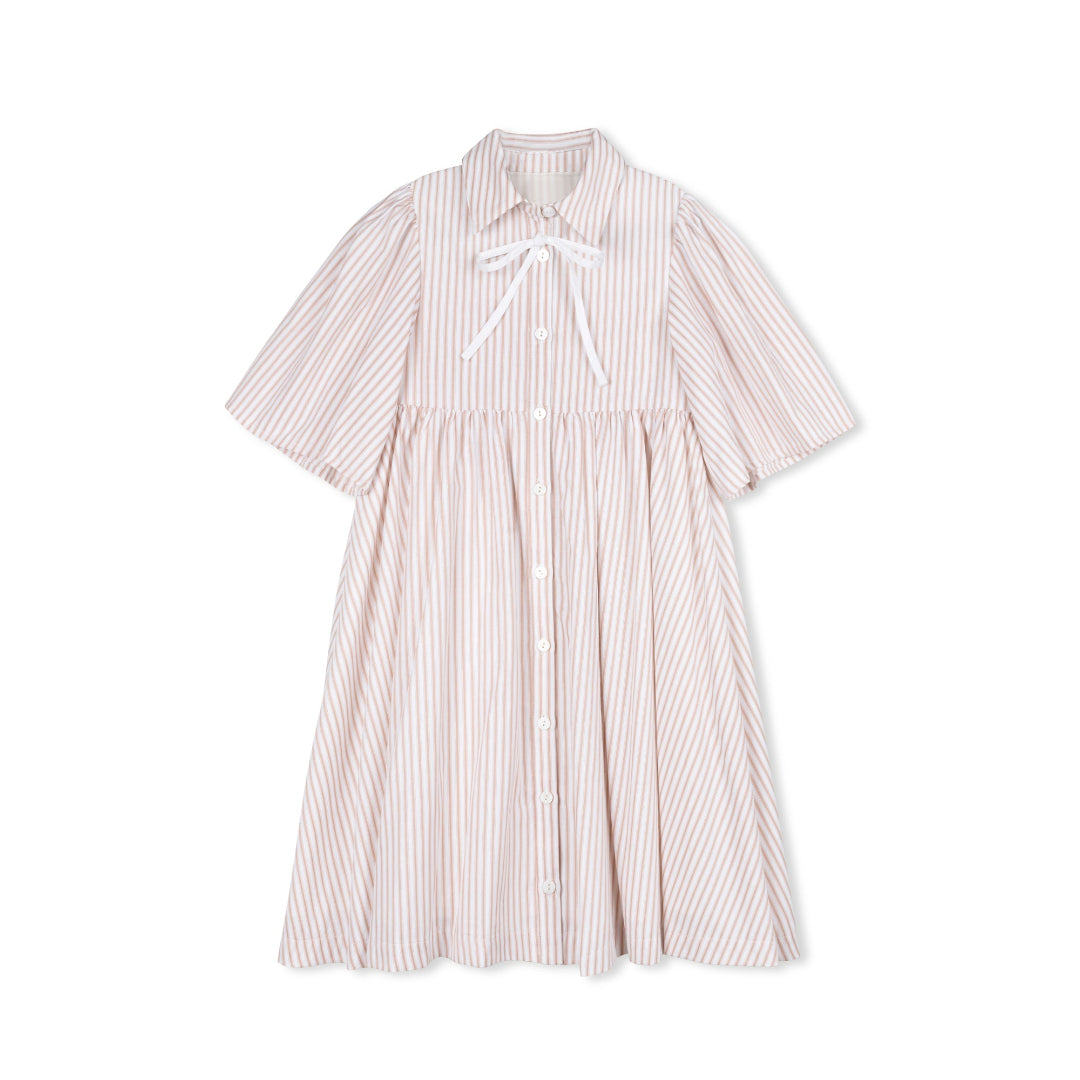 Pink Stripe High Waist Dress