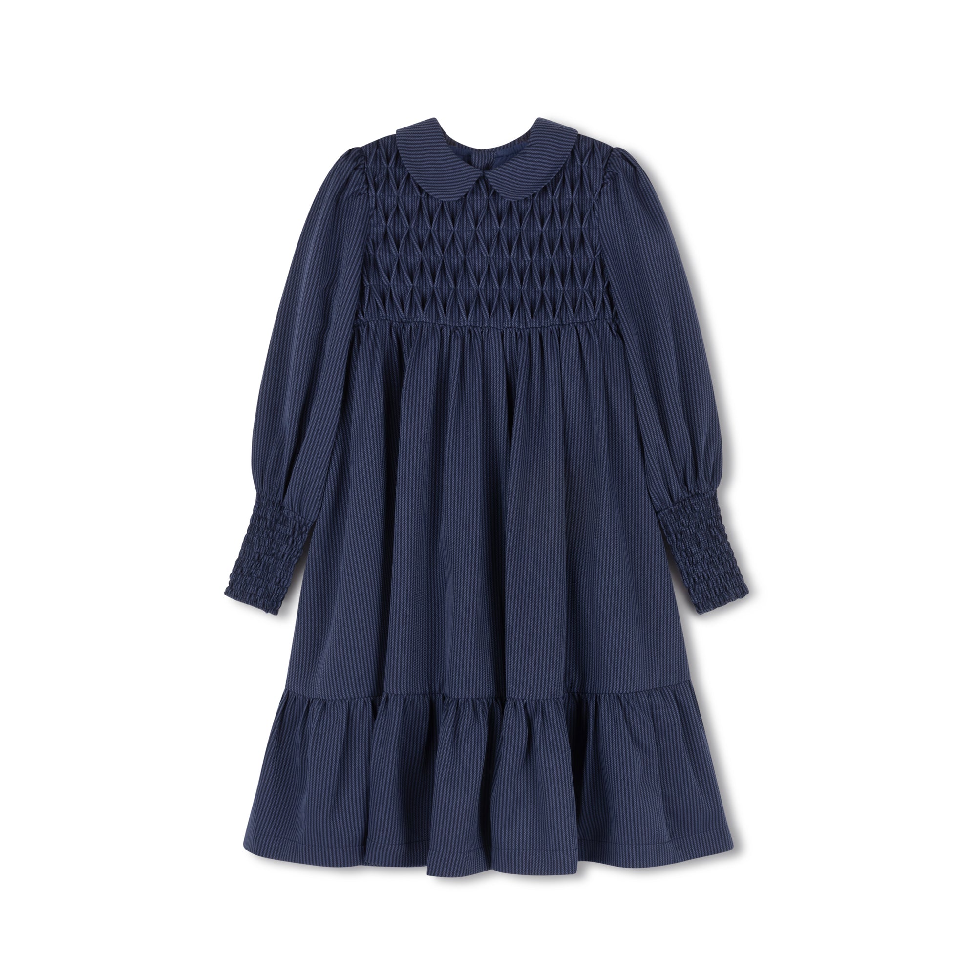 Blue Stripe Smocked Dress