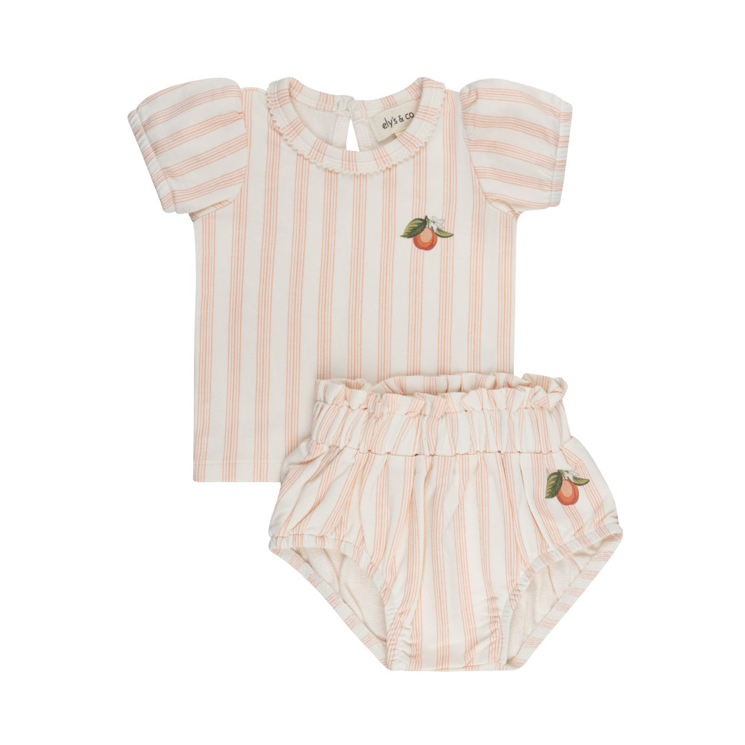 Peach Fruit Collection Tee and Shorts