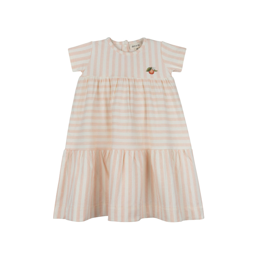 Peach Fruit Collection Short Sleeve Dress