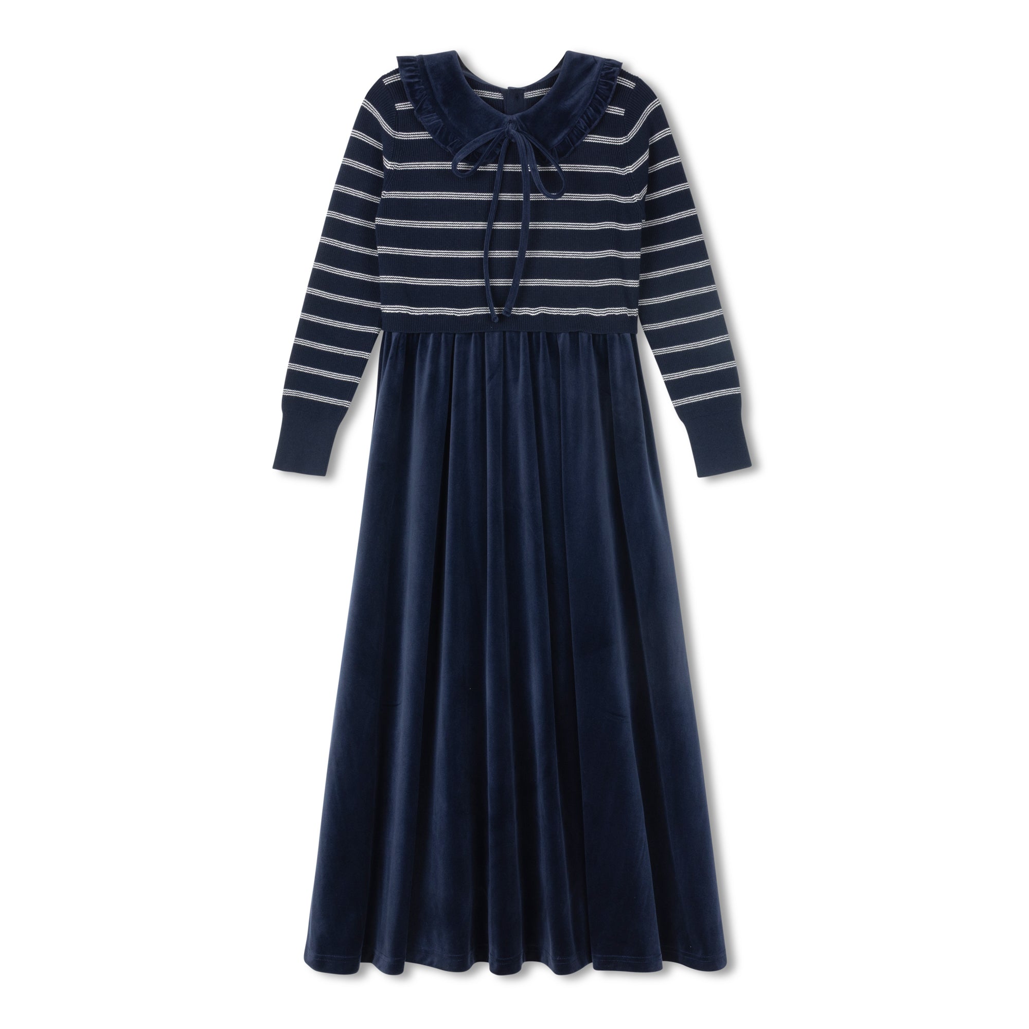 Navy Stripe Sweater Maxi