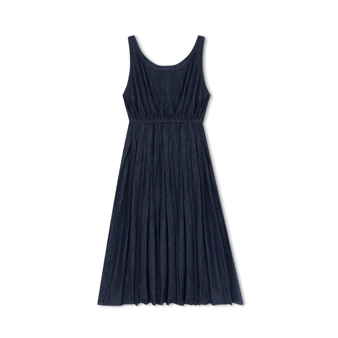 Denim Pleated Jumper