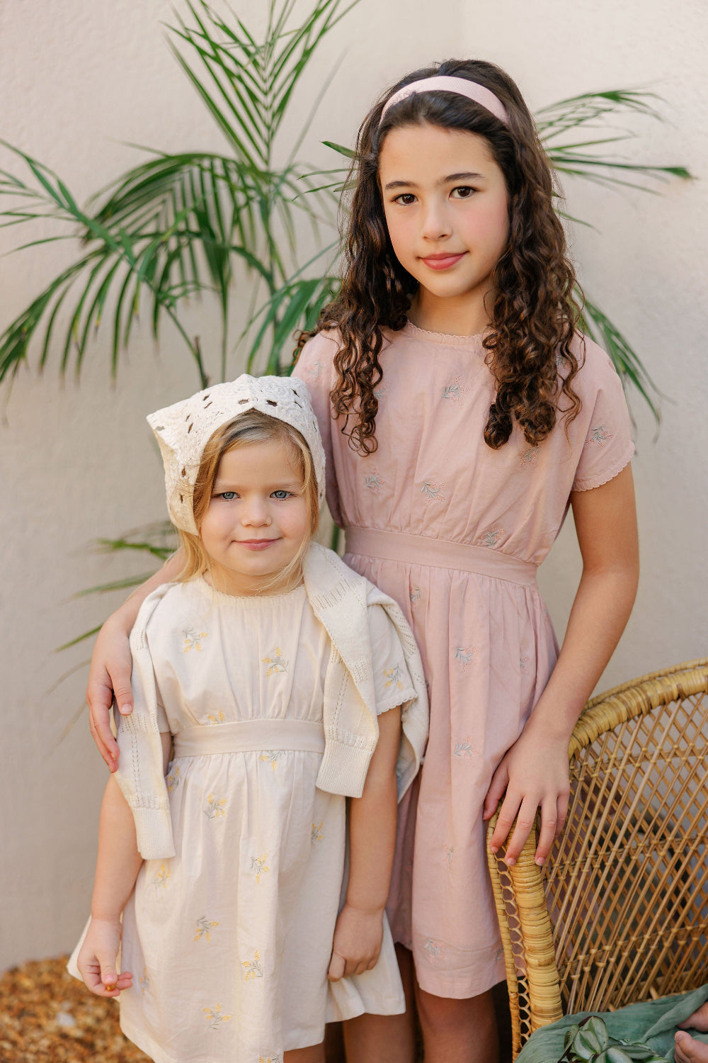 Ivory Floral Embroidered Collection S/S Dress