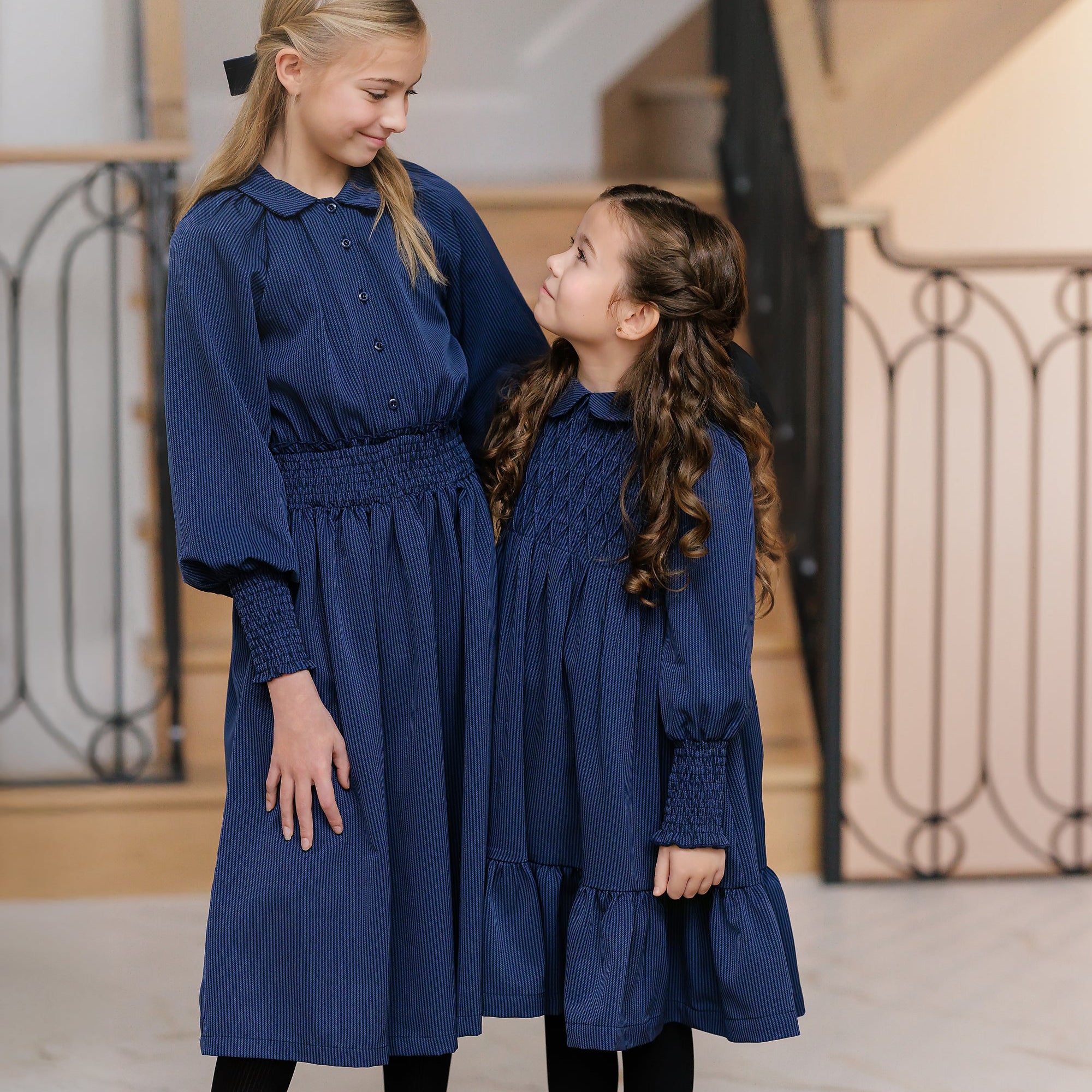 Blue Stripe Teen Waisted Dress