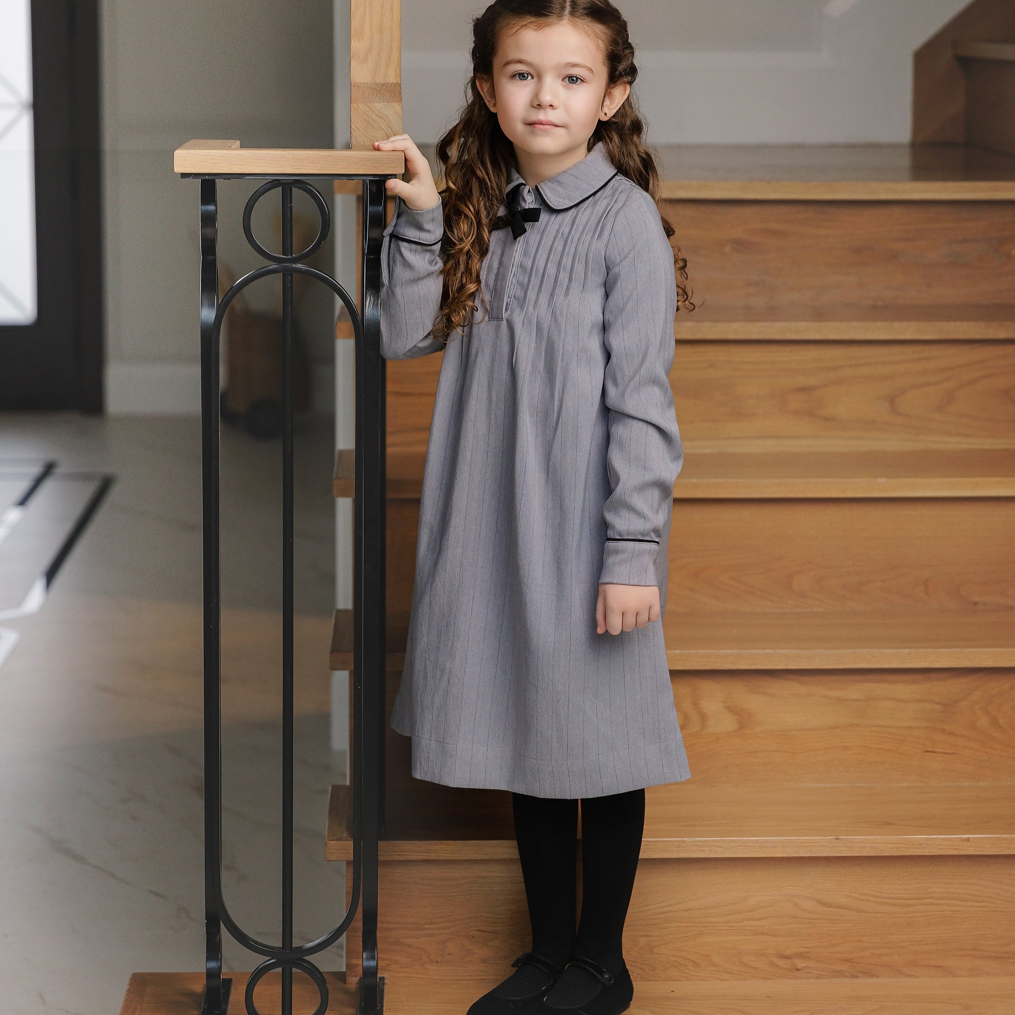 Grey Pinstripe Dress