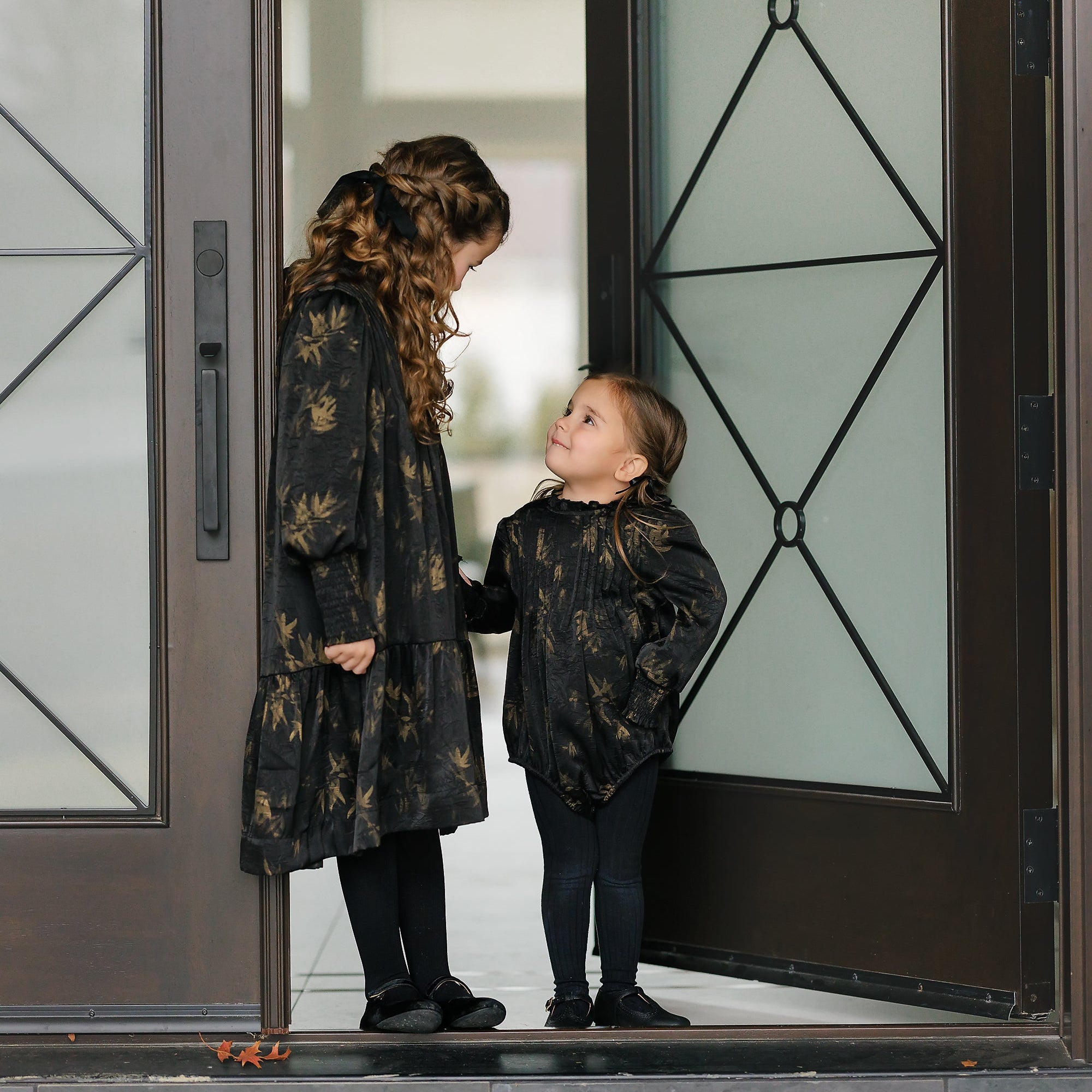 Black/Gold Flow Dress