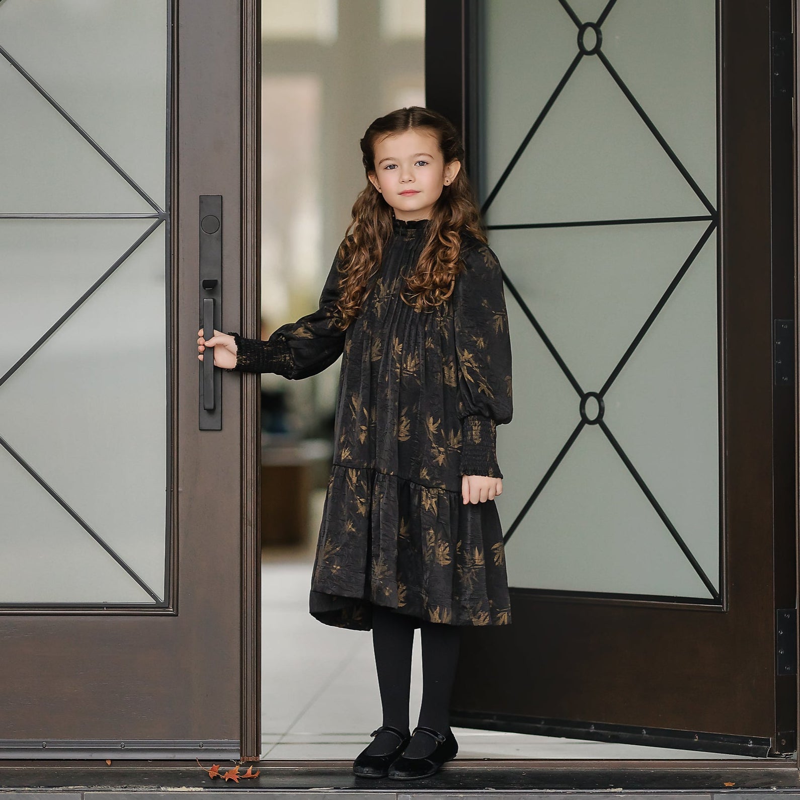 Black/Gold Flow Dress