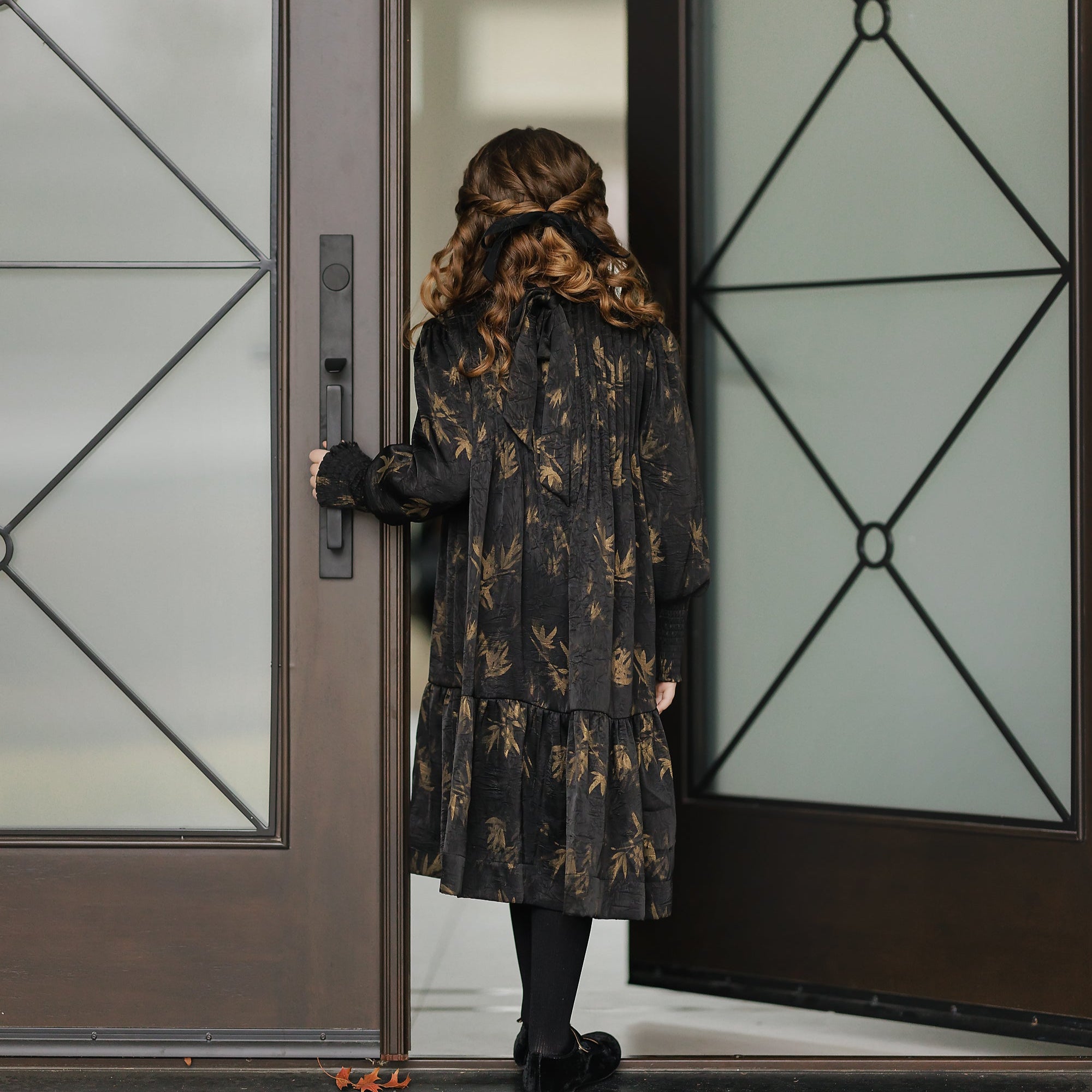 Black/Gold Flow Dress