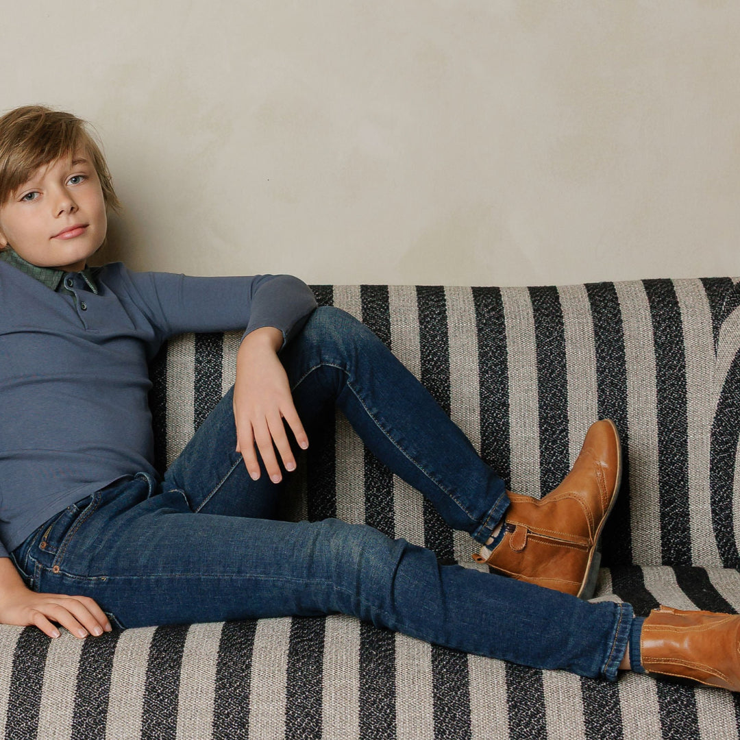 Navy Autumn Kids Collection Polo Sweatshirt