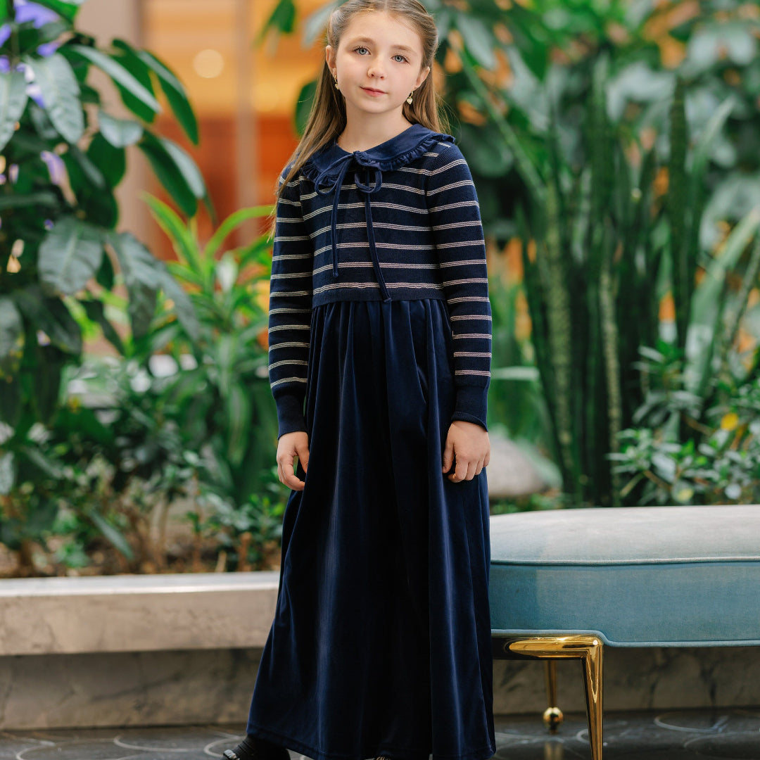 Navy Stripe Sweater Maxi