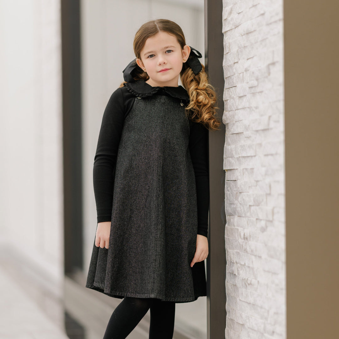 Black Button Collar Shirt