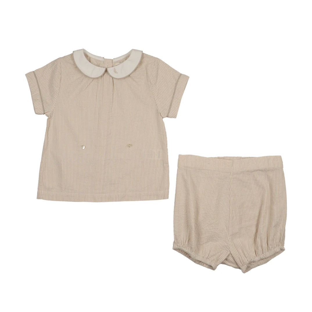 Wheat Tiny Stripe Mountain Meadows Toddler Set