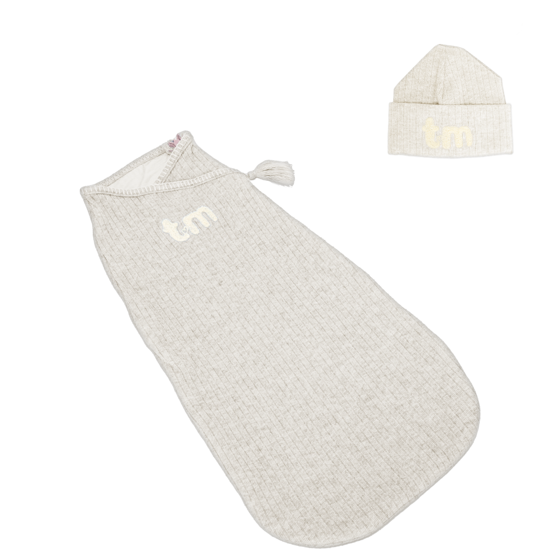 Cream Cocoon & Beanie Set