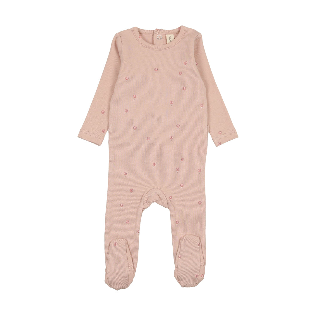 Peach All Over Hot Air Balloon Footie