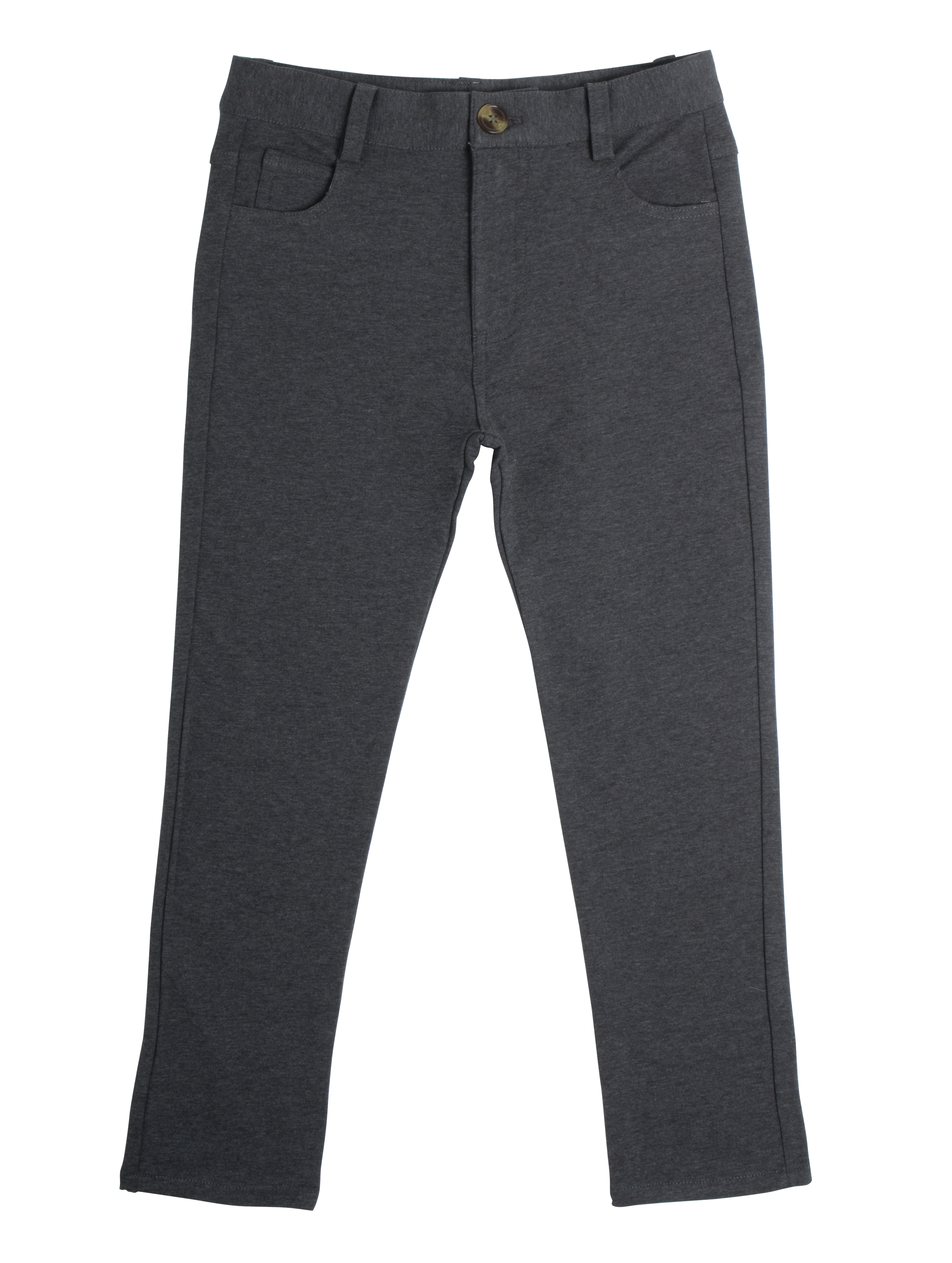 Charcoal Slim Knit Pants- Crew