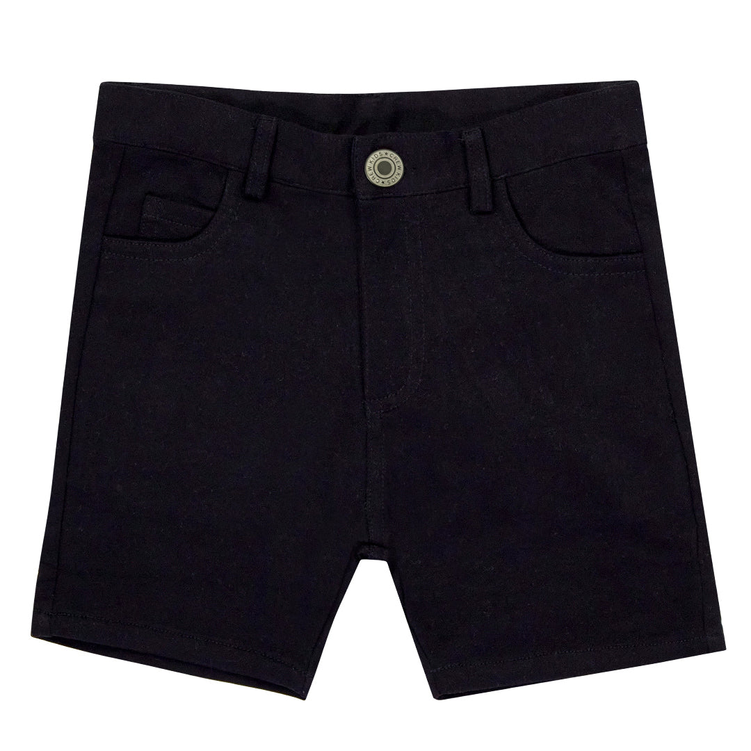 Black Crew Basics Slim Knit Shorts