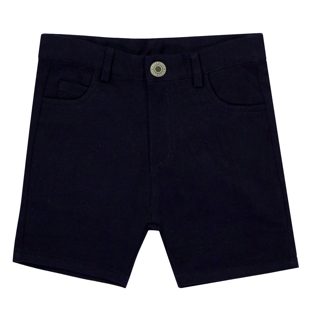 Navy Crew Basics Slim Knit Shorts