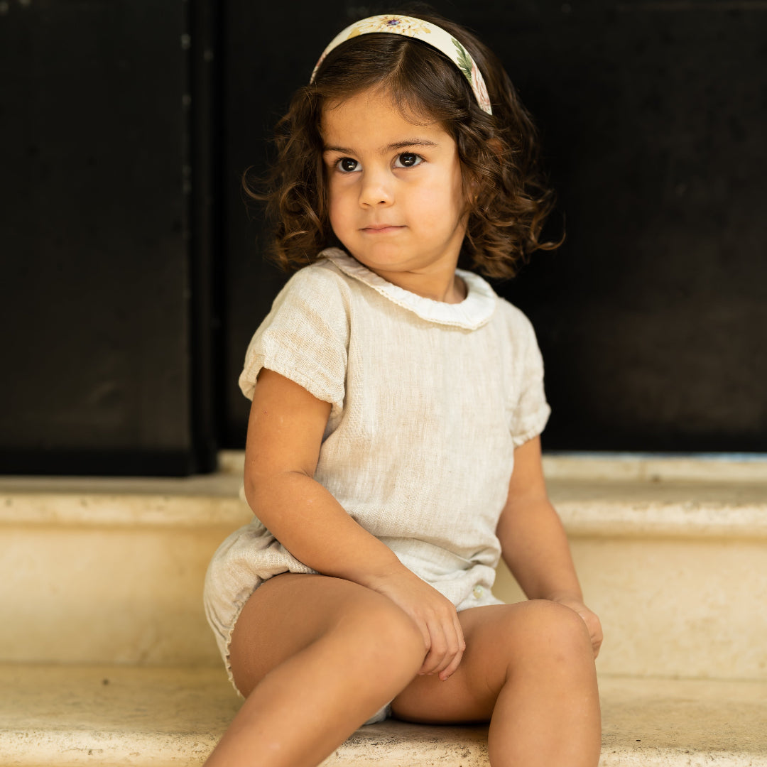 Sand Linen Bloomer Set