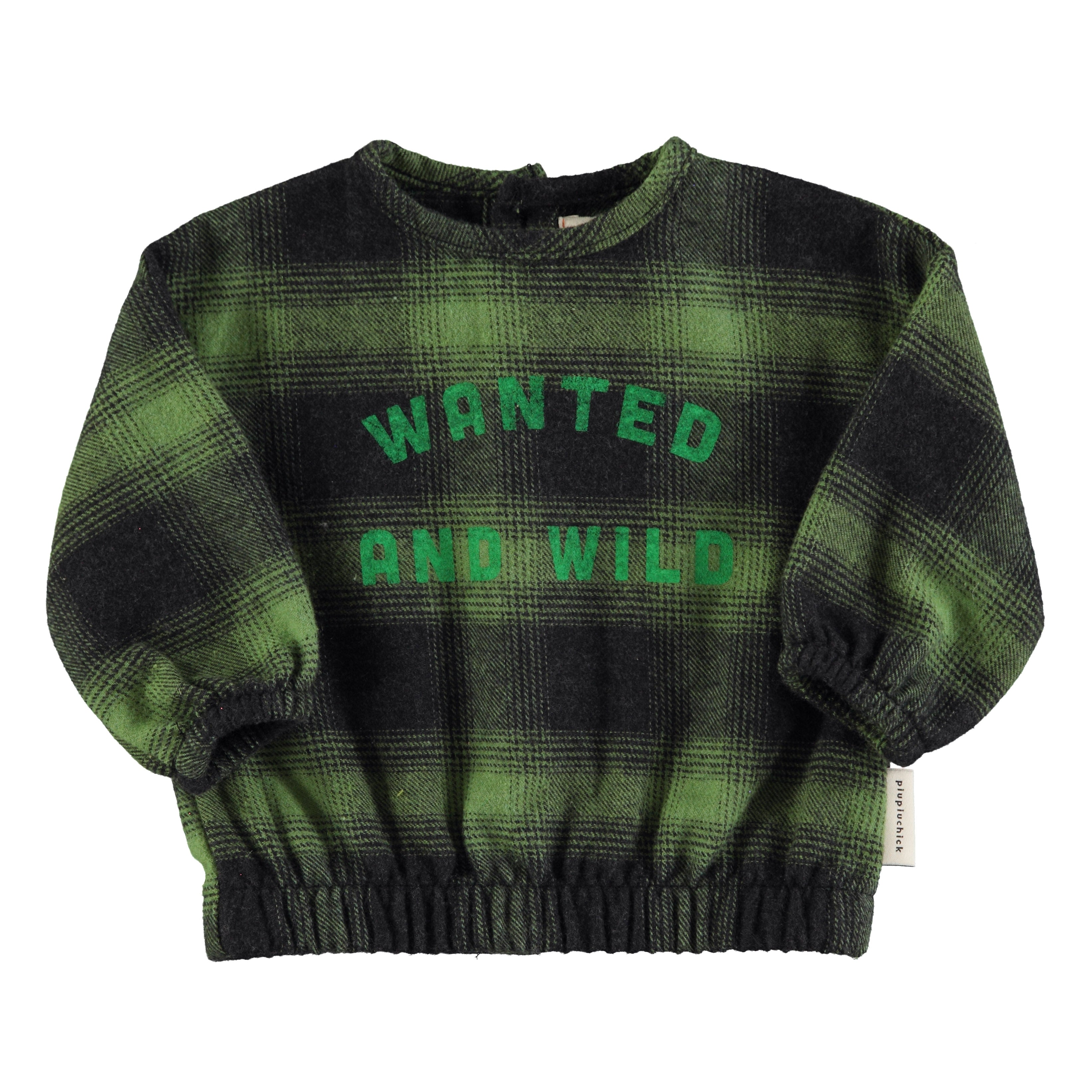 Green & Black Flannel Checkered Blouse