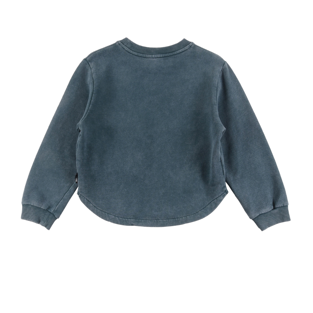 Green Storm Marble Front Pocket Sweatshirt
