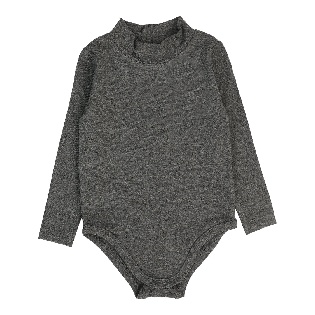 Mid Grey Bamboo Mockneck Onesie