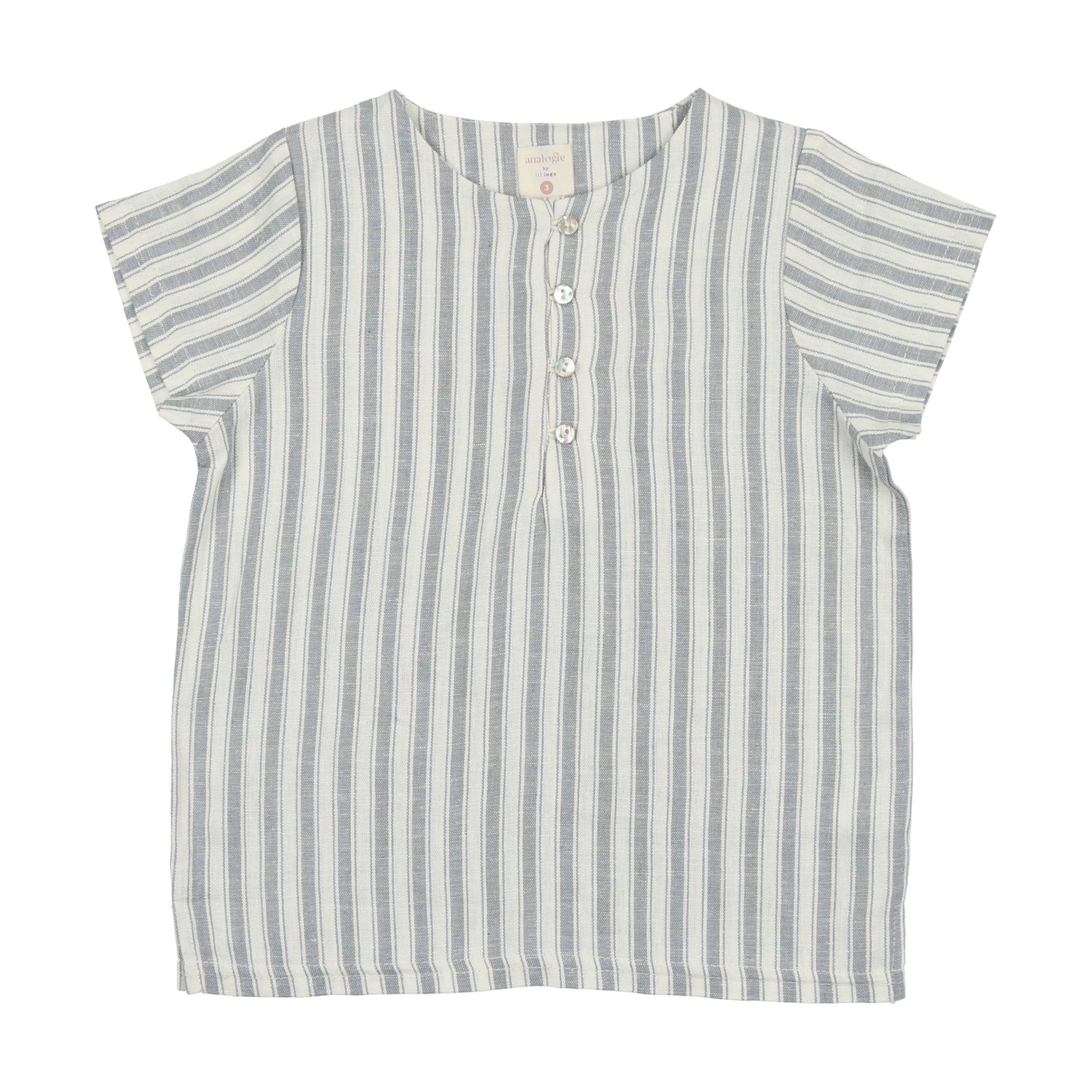 Light Blue Stripe Loop Button Shirt