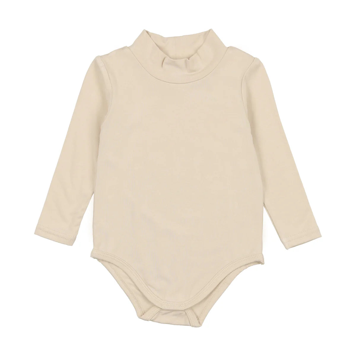 Natural Ecru Bamboo Mockneck Onesie