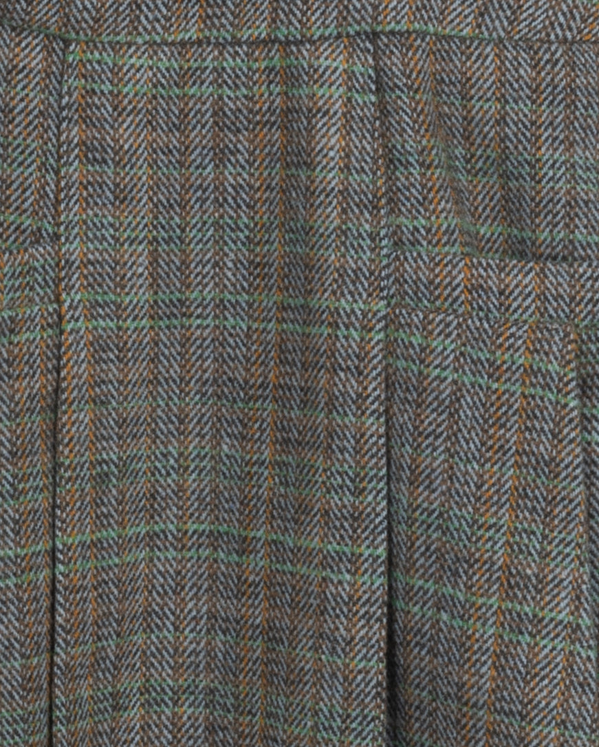 Plaid Rep Bow Pocket Pleated Skirt + Mint Ruffle Sweater