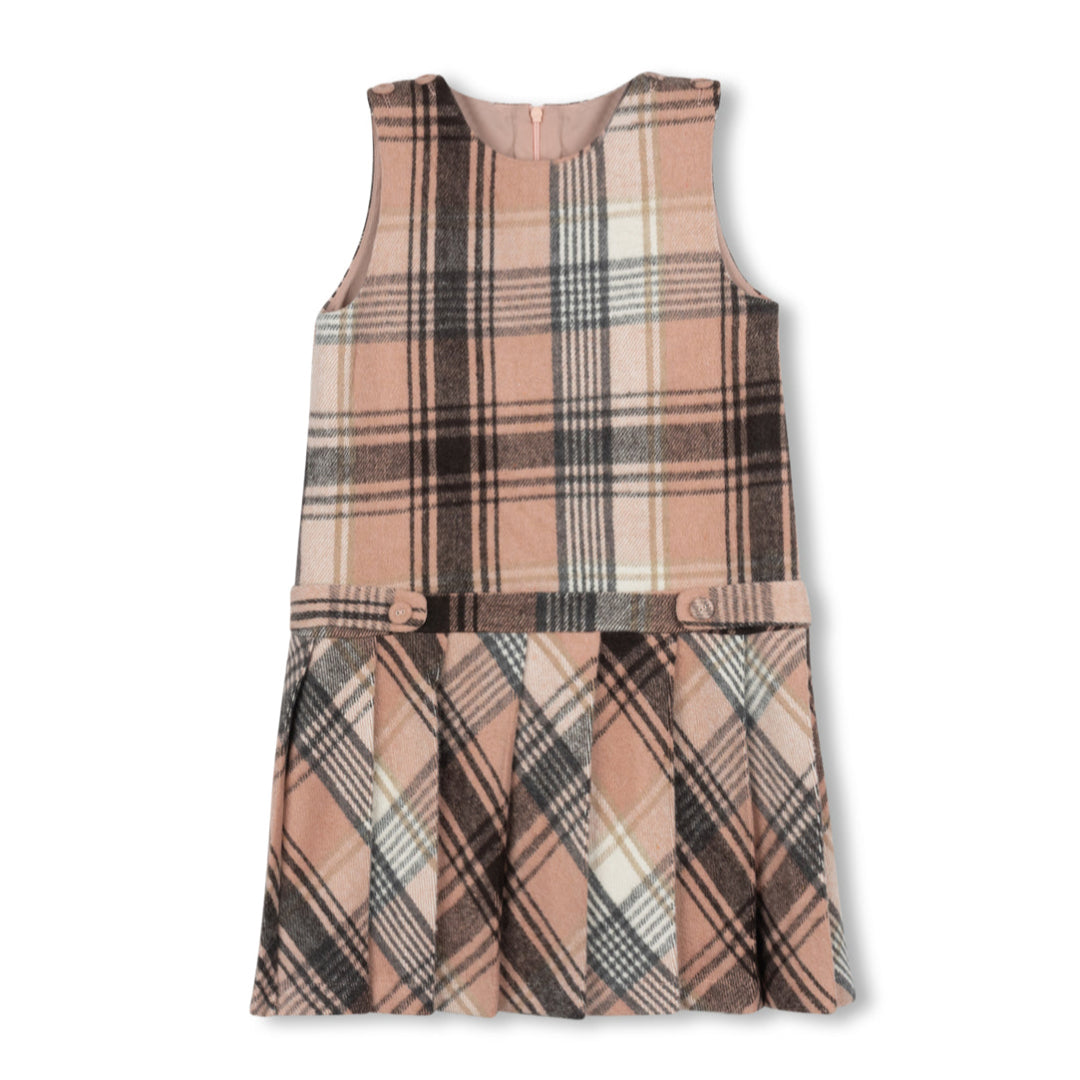 Plaid Gilt Wool Dress