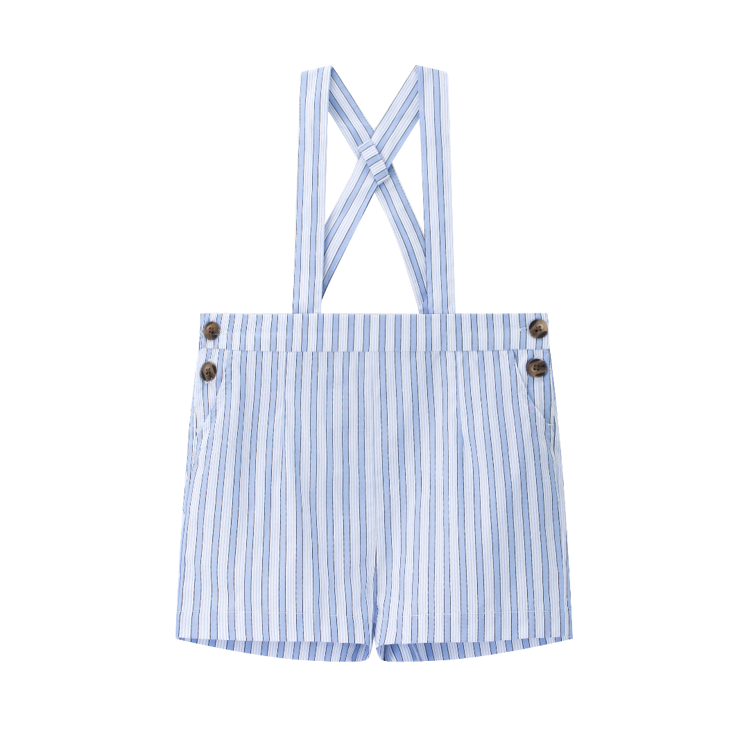 Striped Suspender Shorts