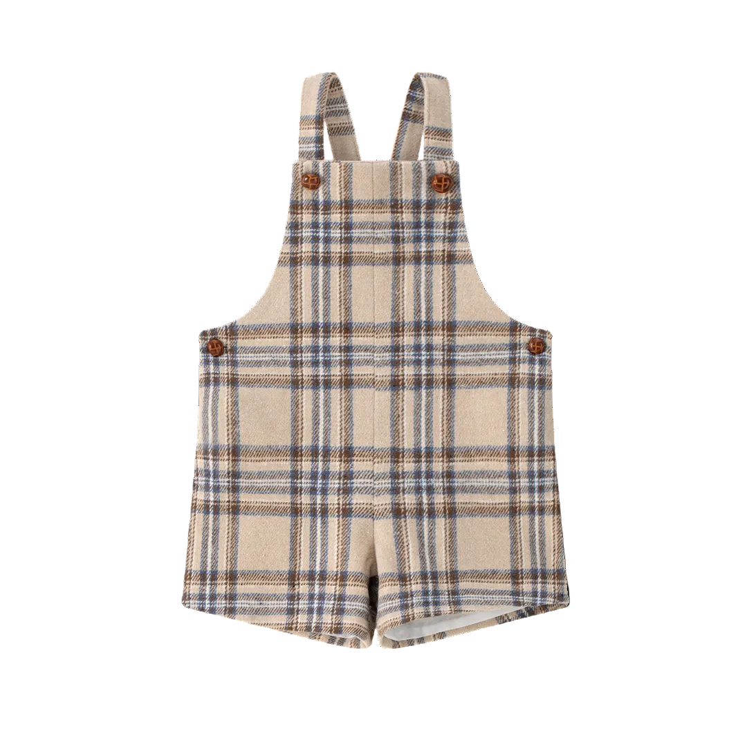 Blue Plaid Overalls