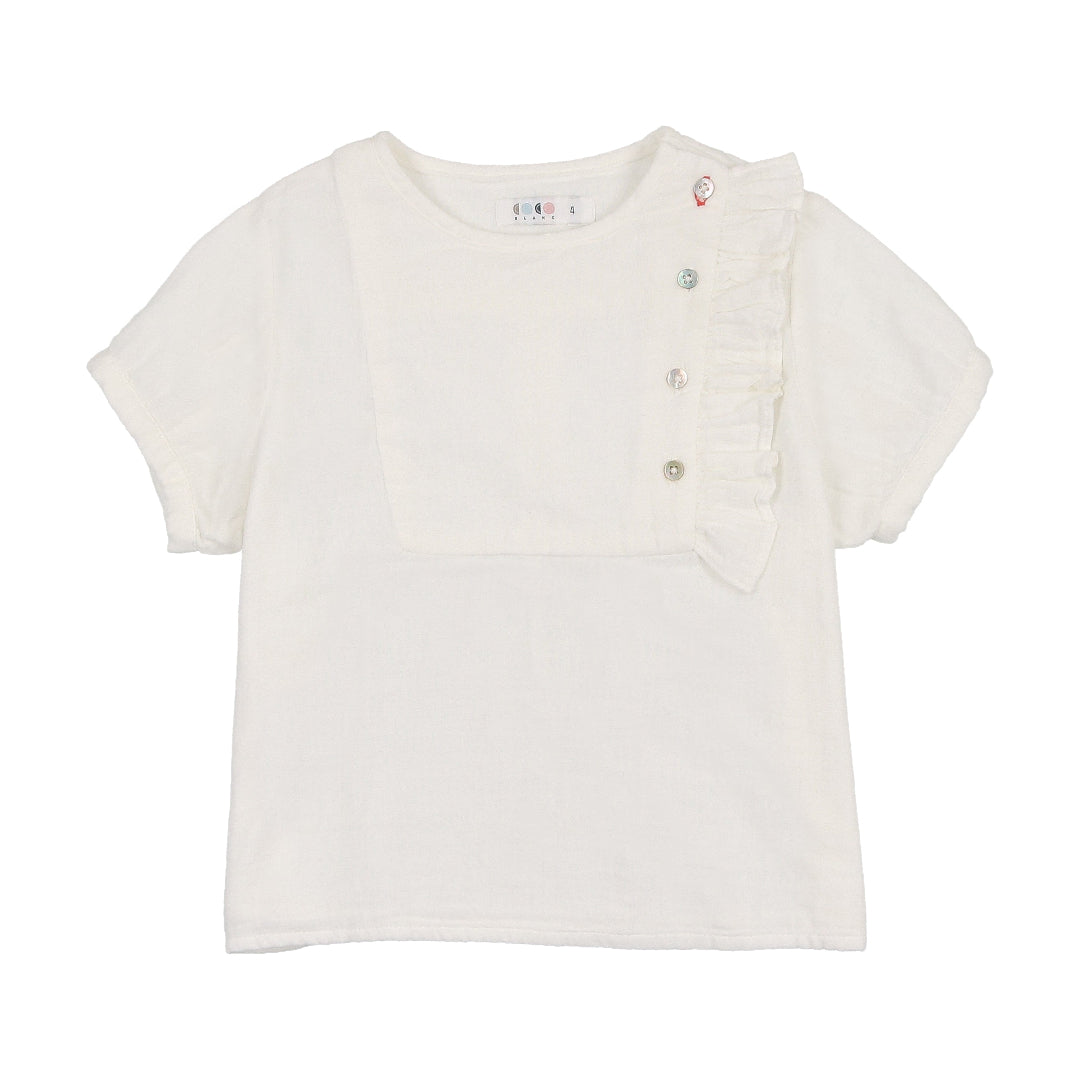 White Ruffle Blouse