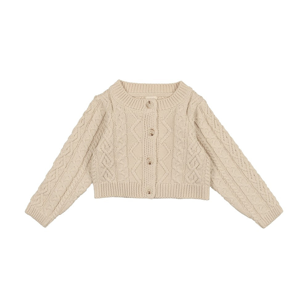 Natural Cable Knit Cardigan