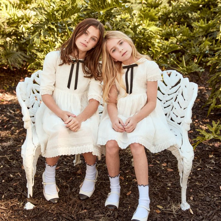 White Heirloom Short Sleeve Dress