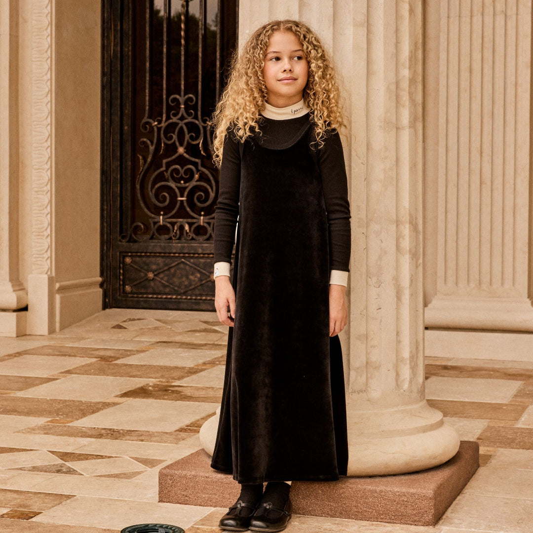 Black Velour Maxi Jumper
