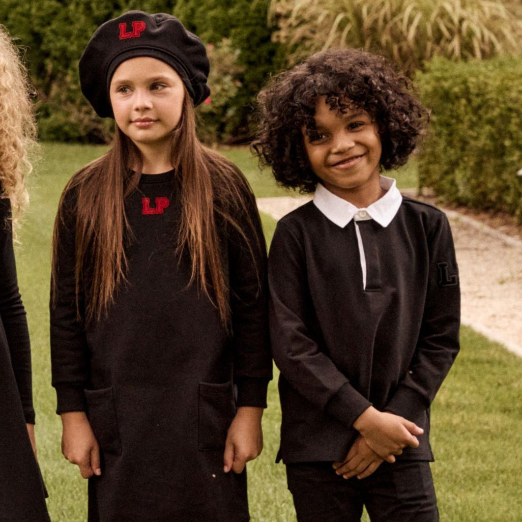 Black LP Boys Polo