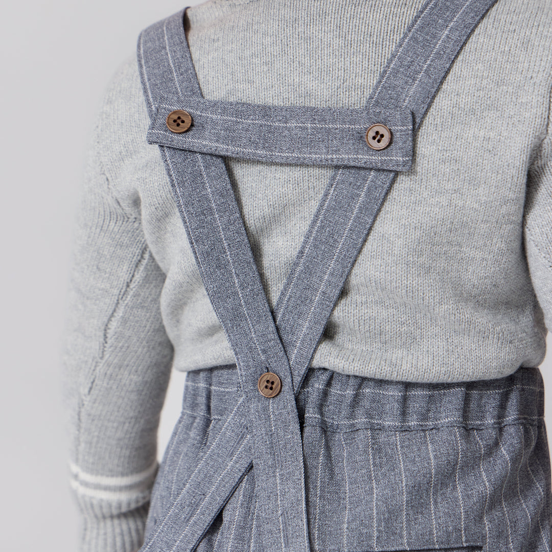 Grey Oscar Pinstripe Harem Pant
