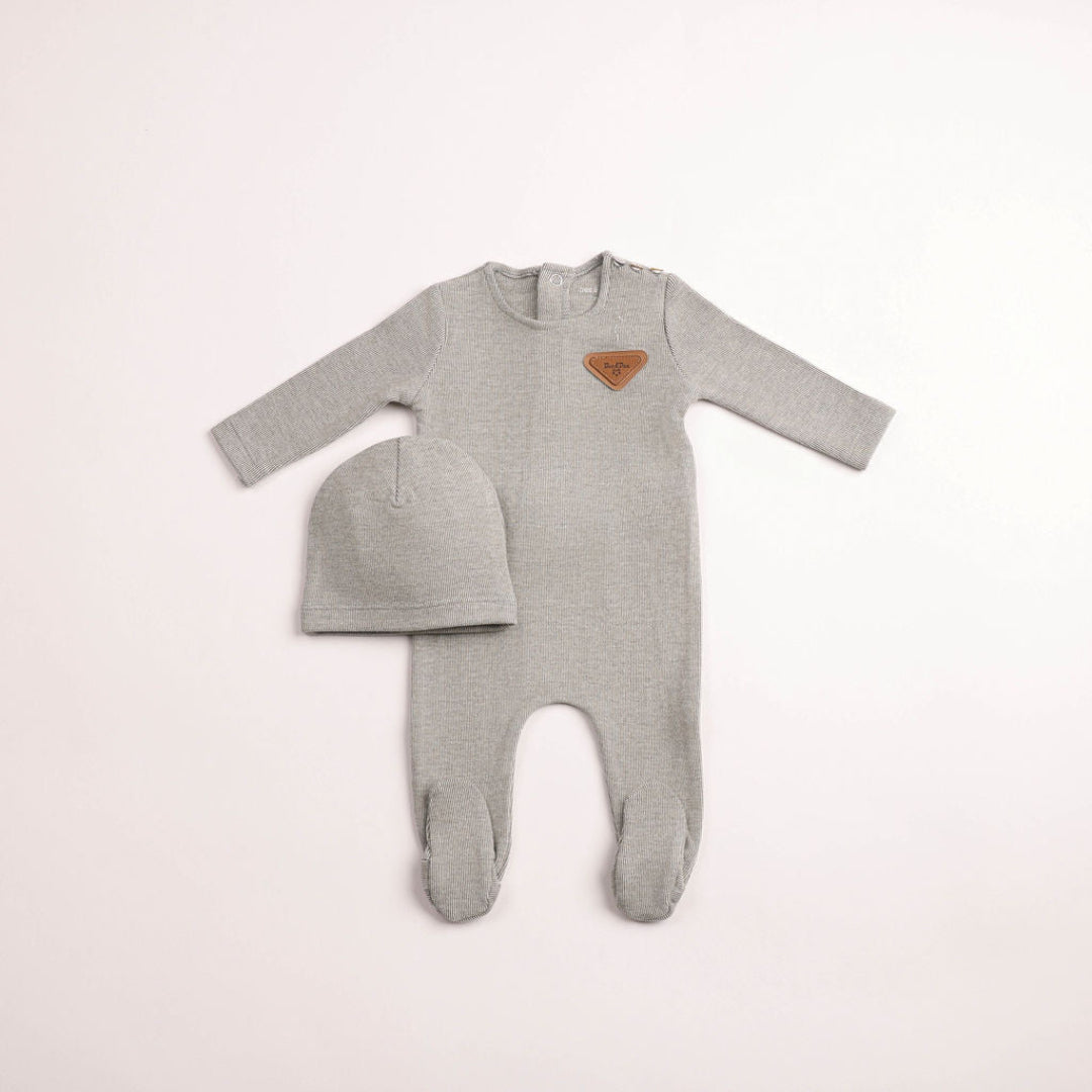 Fern Cozy Cotton Footie/Beanie