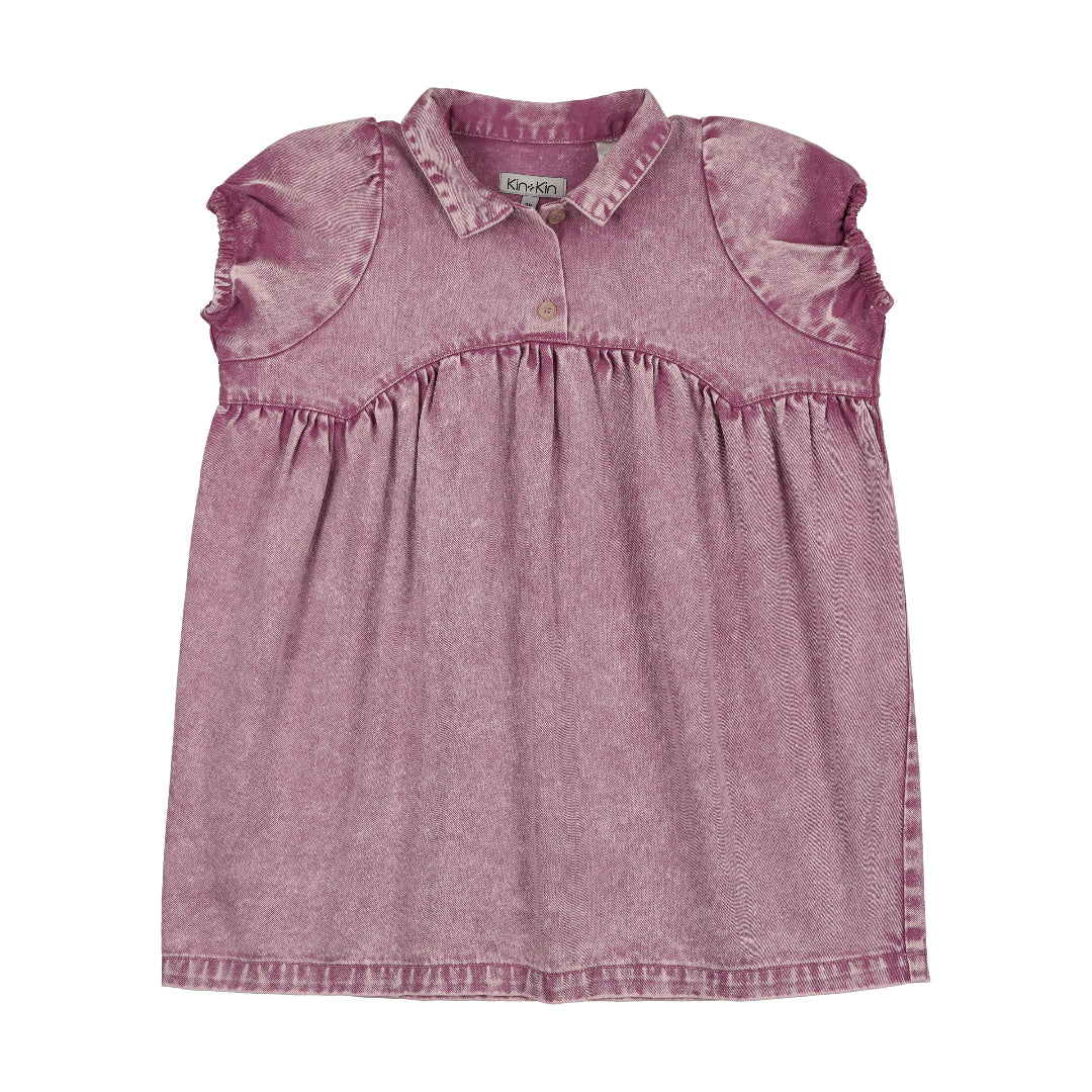 Mauve Denim SS Shirt Dress