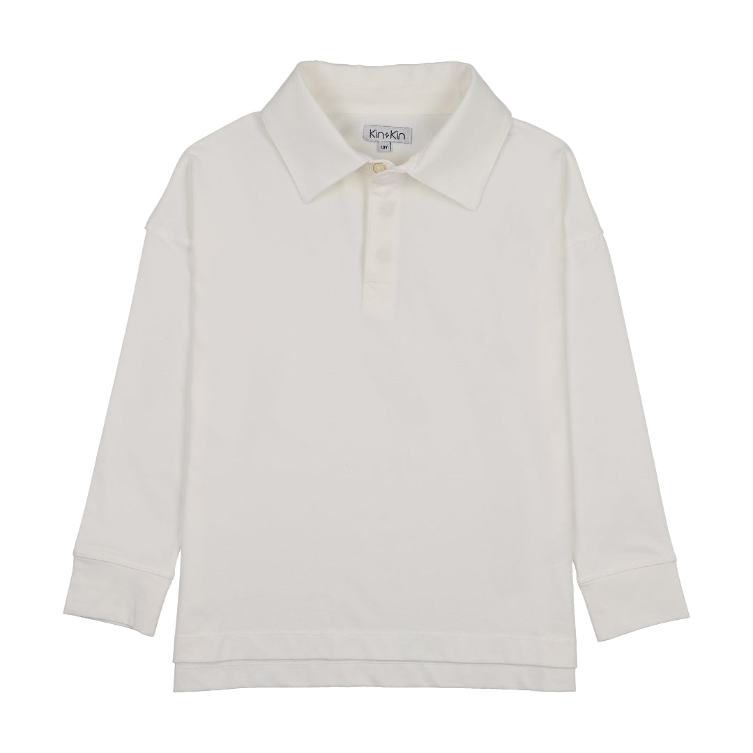 White/ Mauve Trim Teen Oversized Tshirt