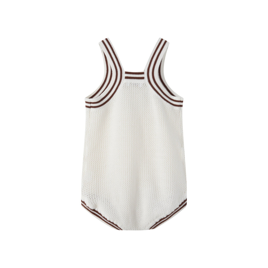 Cream Crochet Romper