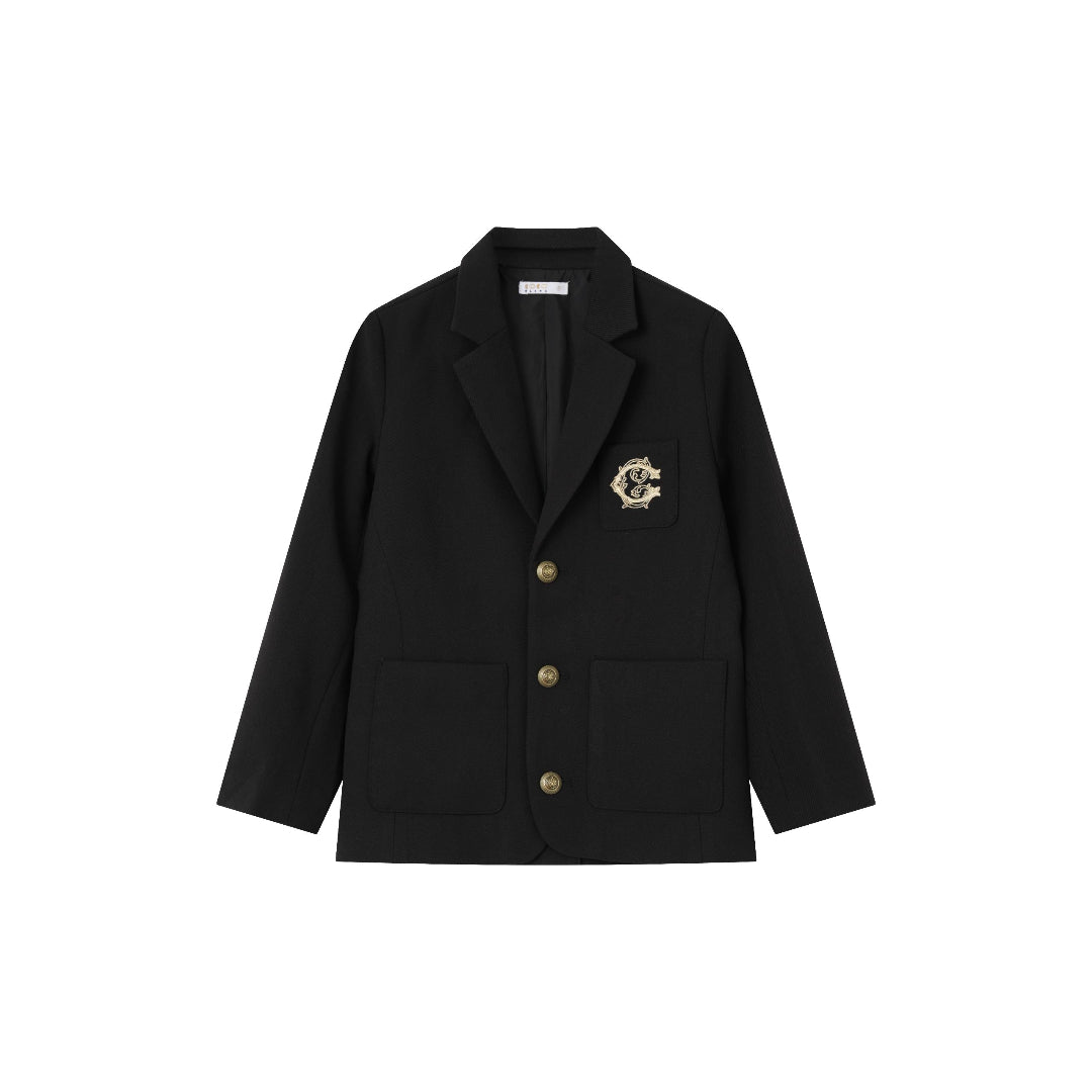 Black Woven Blazer